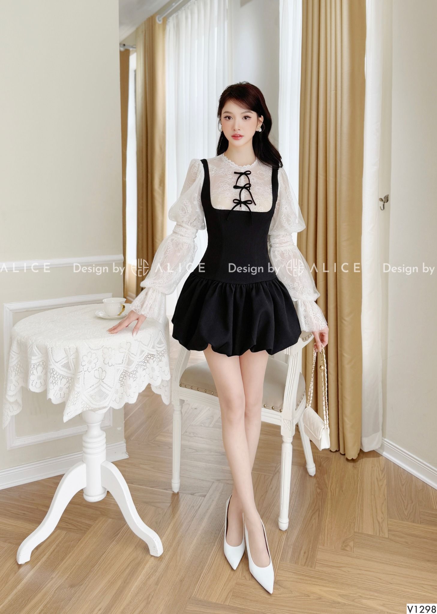  Váy Dáng Bí Chất Chéo Rubi V1298 