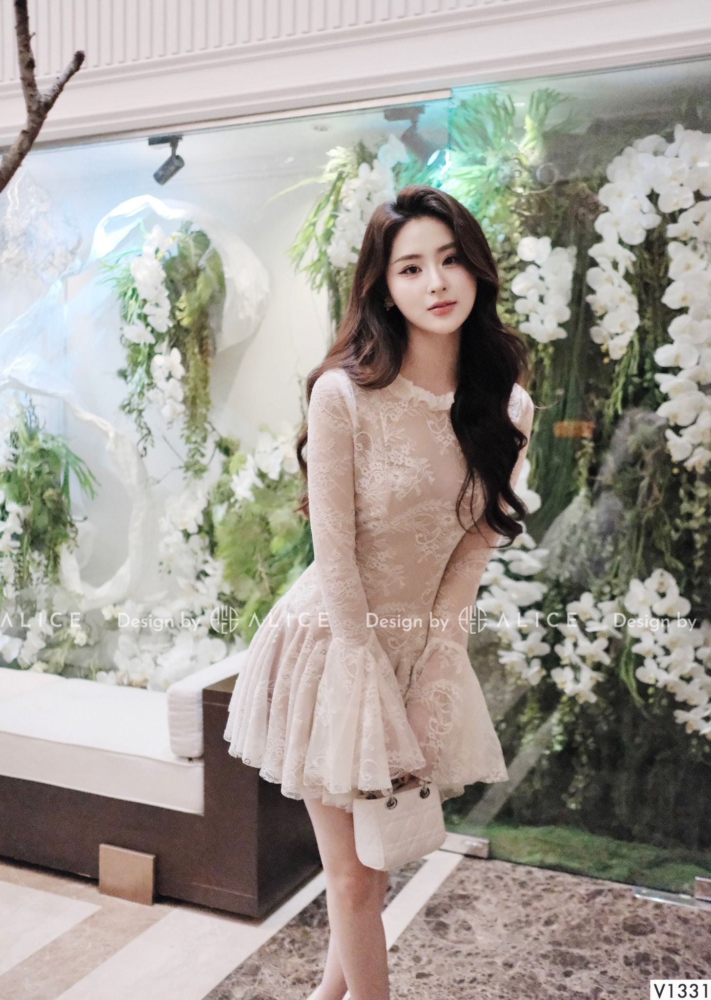  Váy Ren 3 Lớp Cao Cấp Alice V1331 