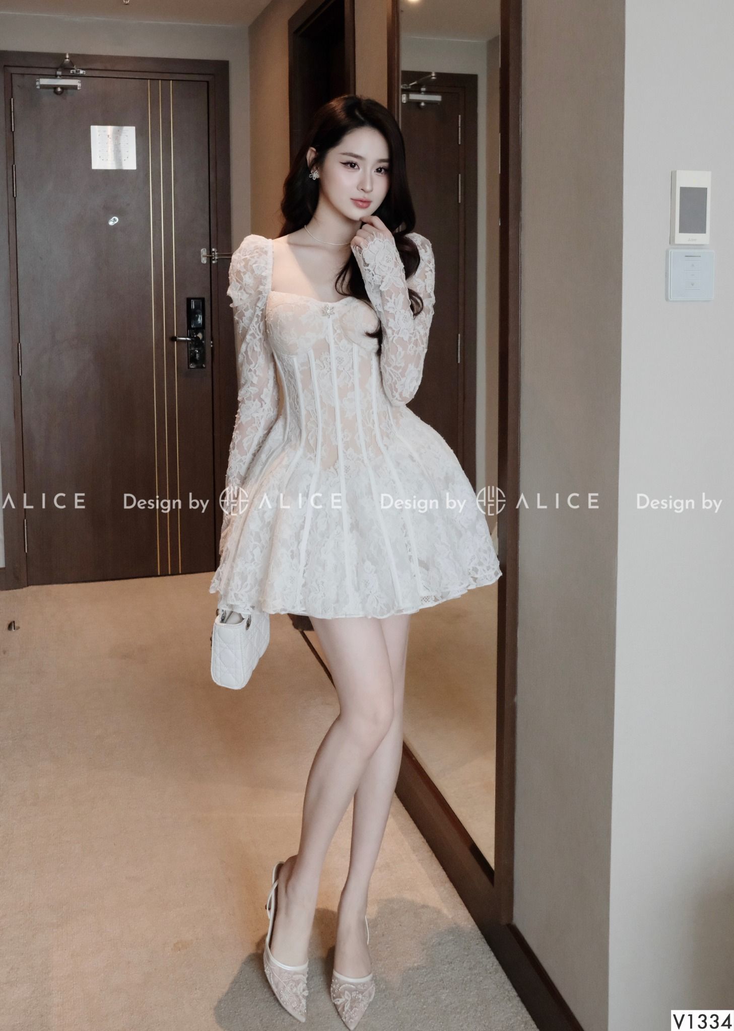  Váy Ren Xòe Tùng 4 Lớp V1334 