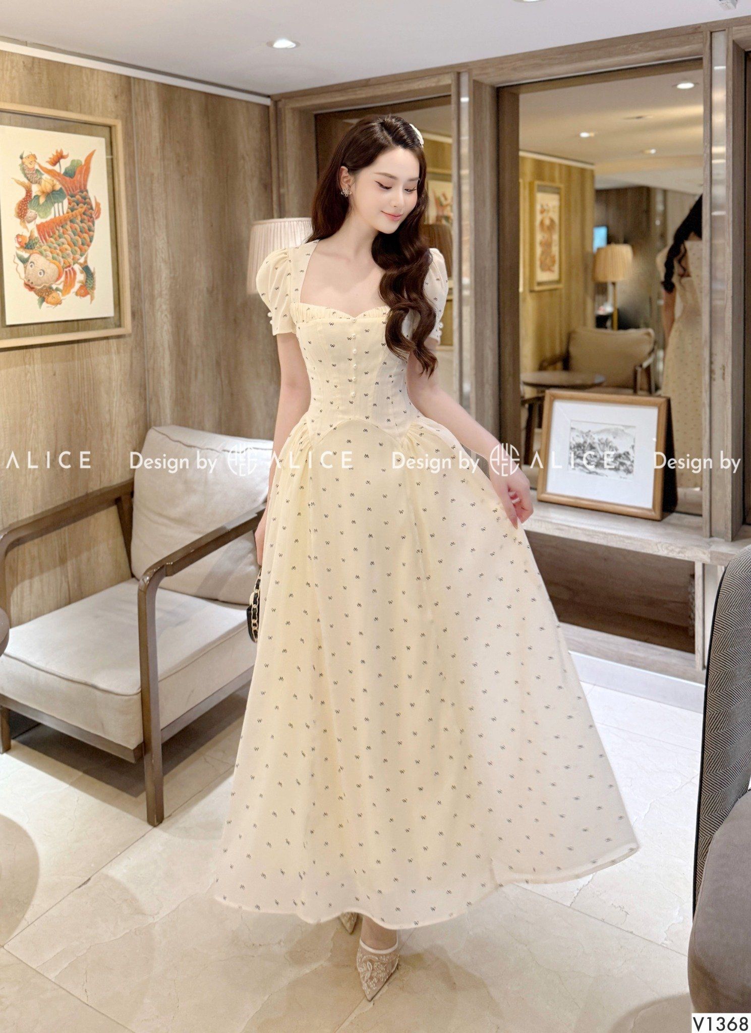  Váy Maxi Chất Tơ Xốp Lót Lụa, Chun Lưng Co Giãn V1368 