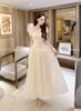 Váy Maxi Chất Tơ Xốp Lót Lụa, Chun Lưng Co Giãn V1368
