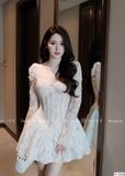  Váy Ren Xòe Tùng 4 Lớp V1334 
