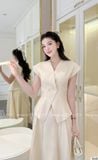  Set Áo Sơ Mi Tay Hến Phối Chân Váy Dáng Xòe S340 