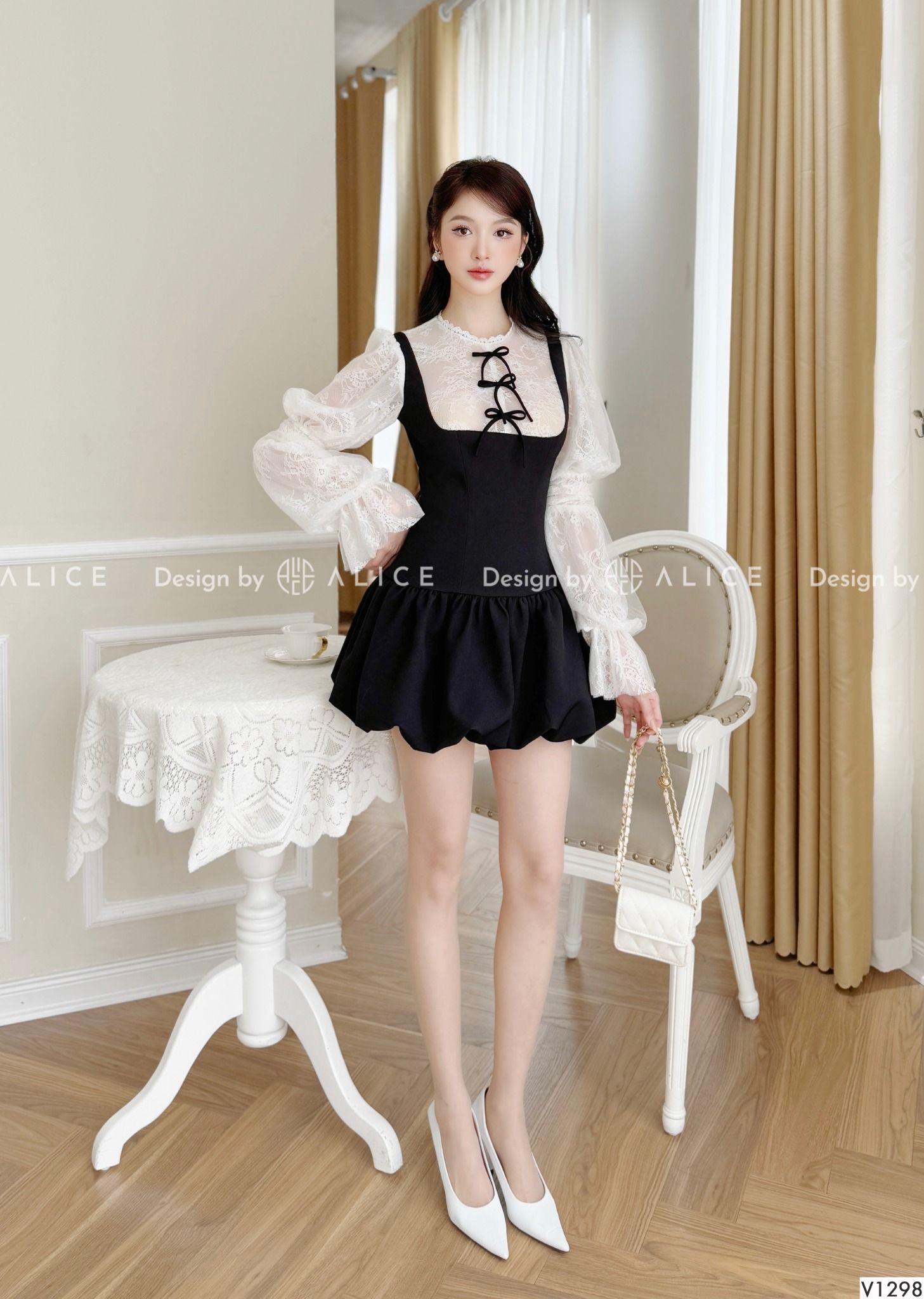  Váy Dáng Bí Chất Chéo Rubi V1298 