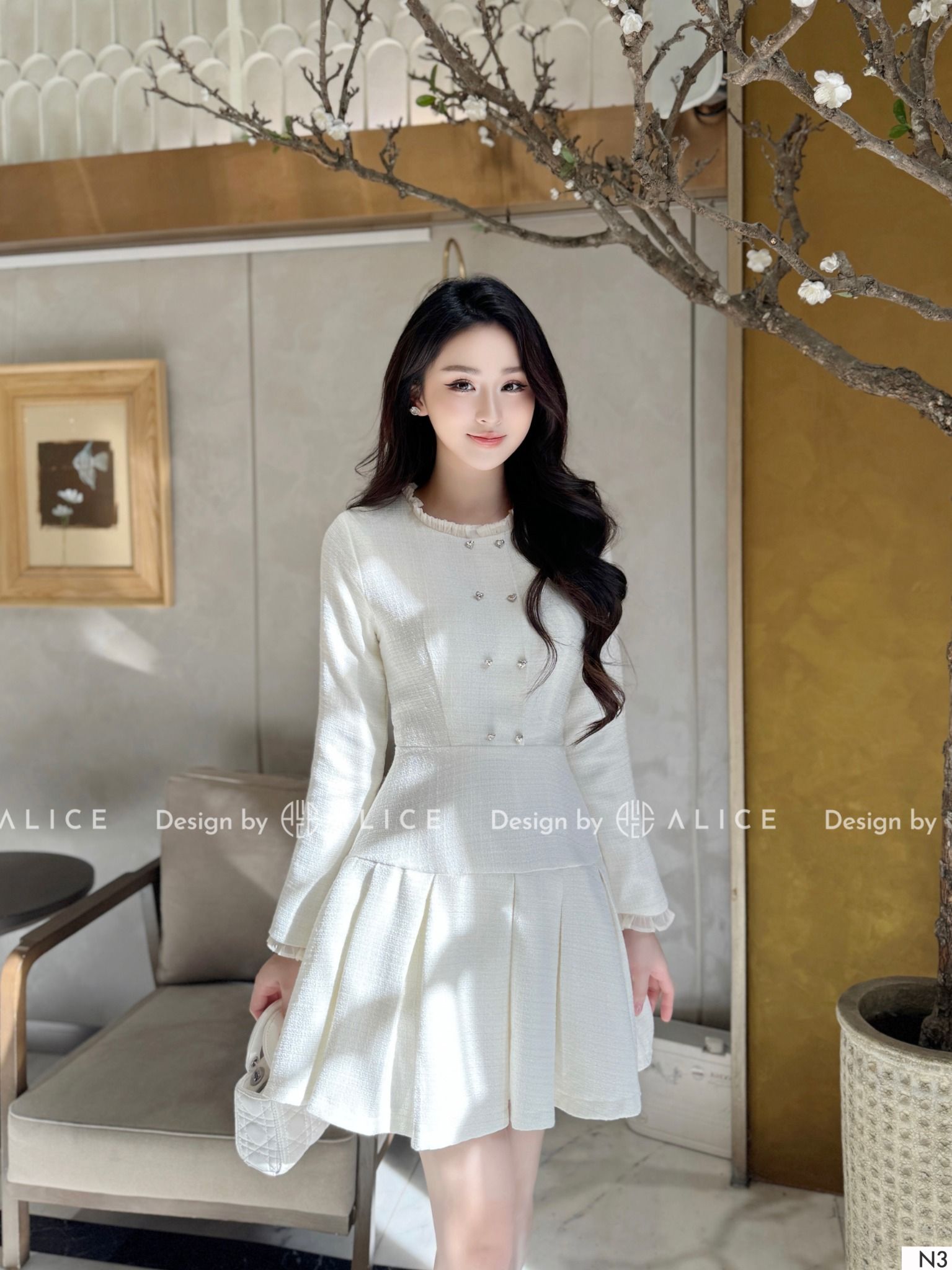  Váy Đầm Dạ Tweet Cao Cấp N3 