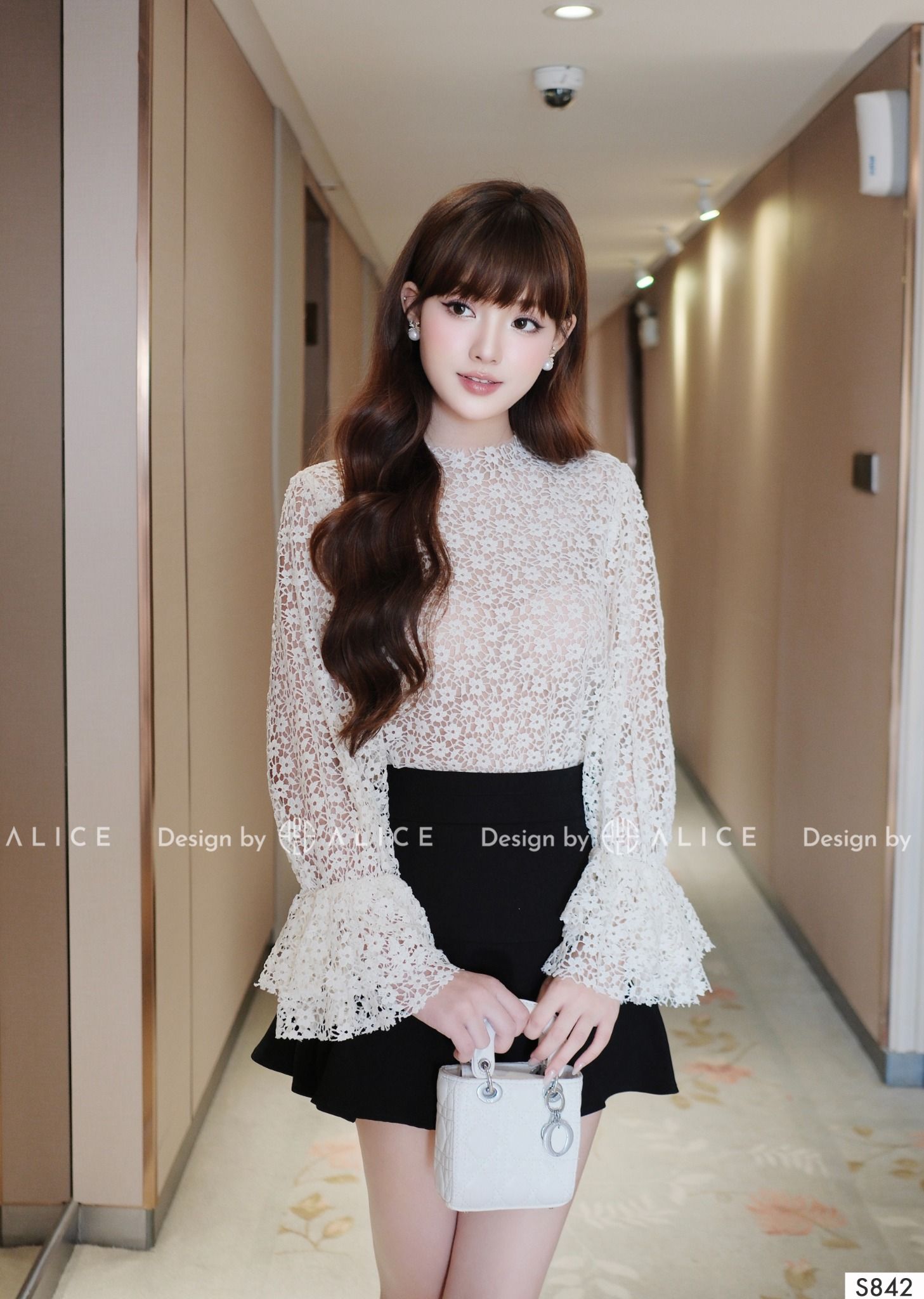  Set Váy Áo Ren Hoa S842 