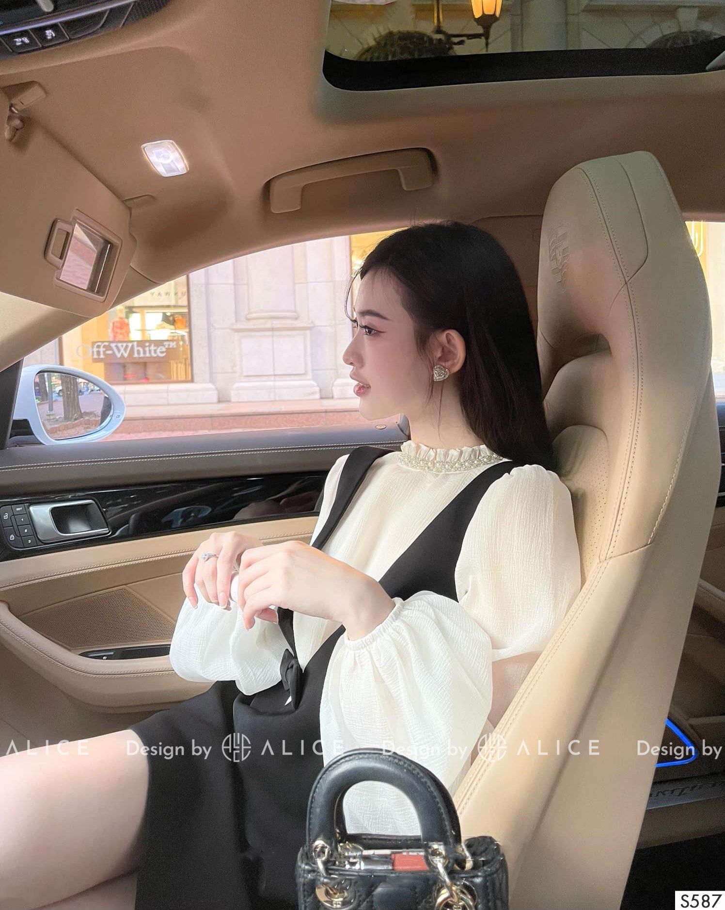  Set Áo Yếm Tay Phồng Cổ Ngọc S587 