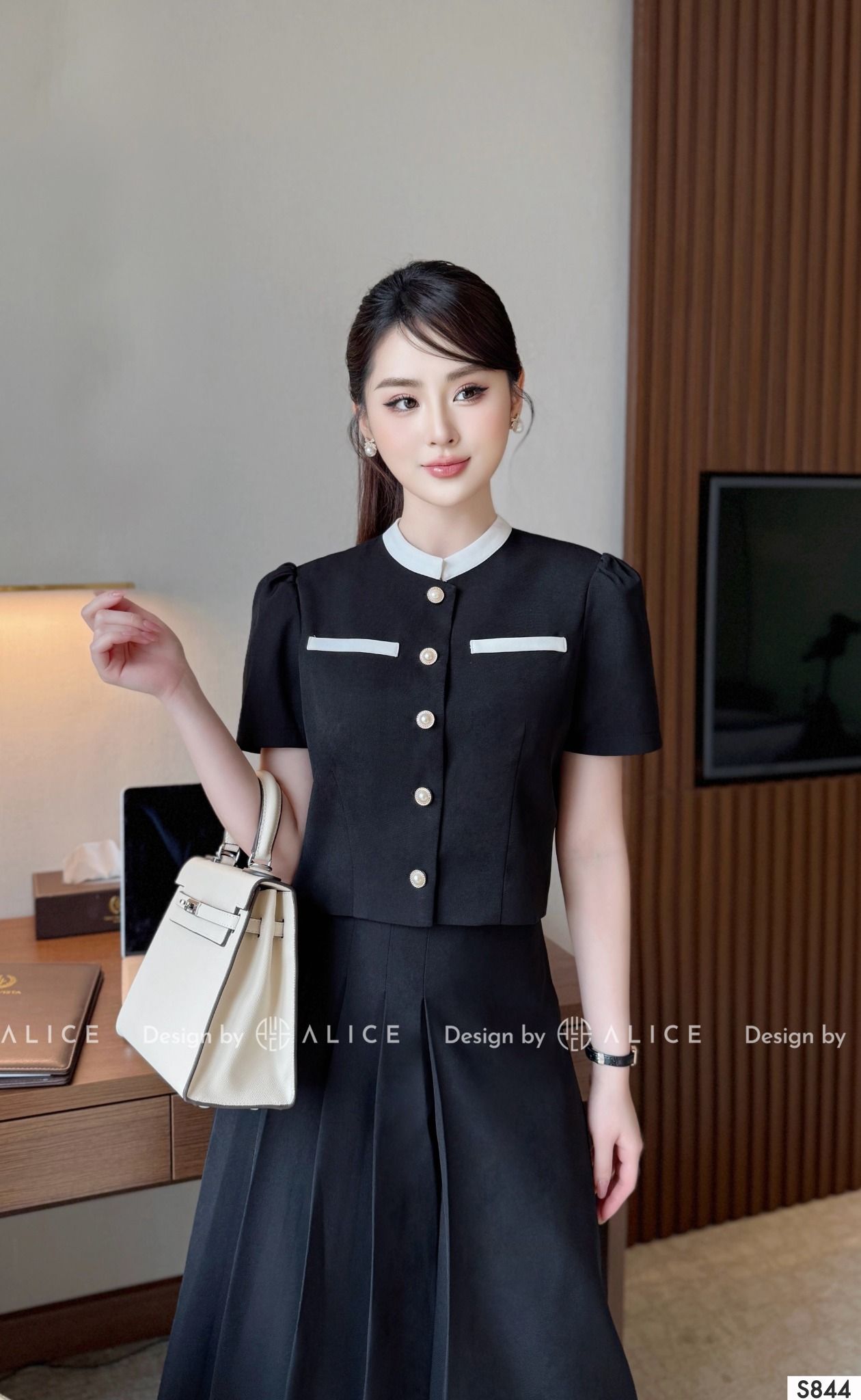  Set Váy Áo Chất Chéo Rubi S844 