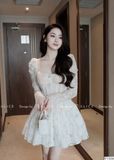  Váy Ren Xòe Tùng 4 Lớp V1334 