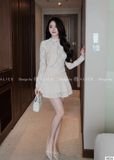  Set Váy Áo Chất Ren Lót Lưới S826 