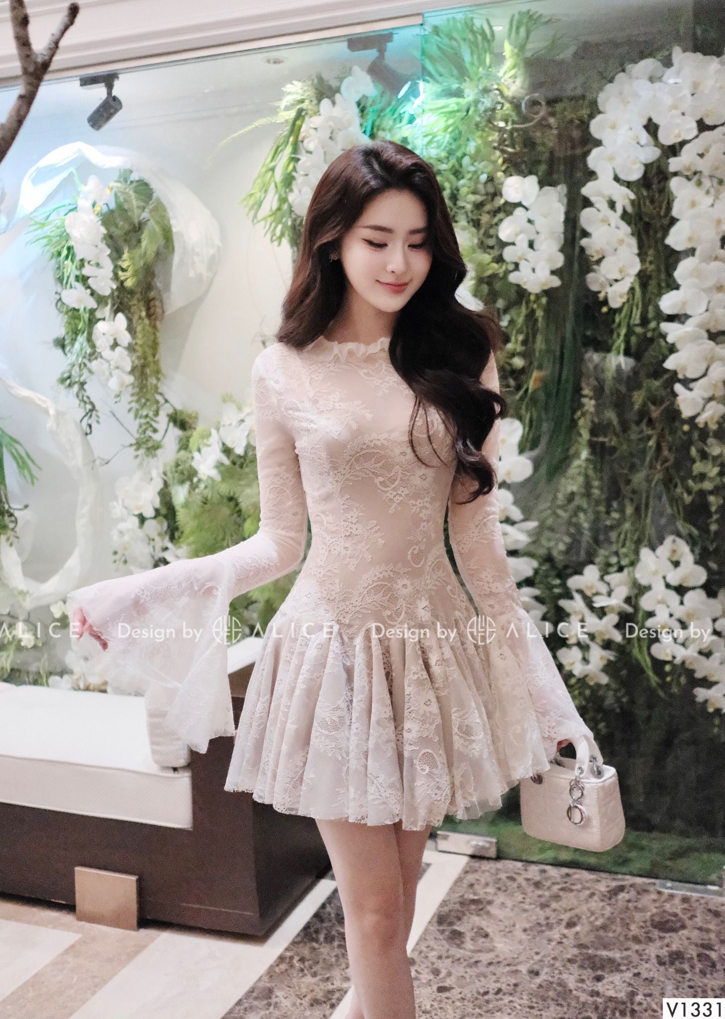  Váy Ren 3 Lớp Cao Cấp Alice V1331 