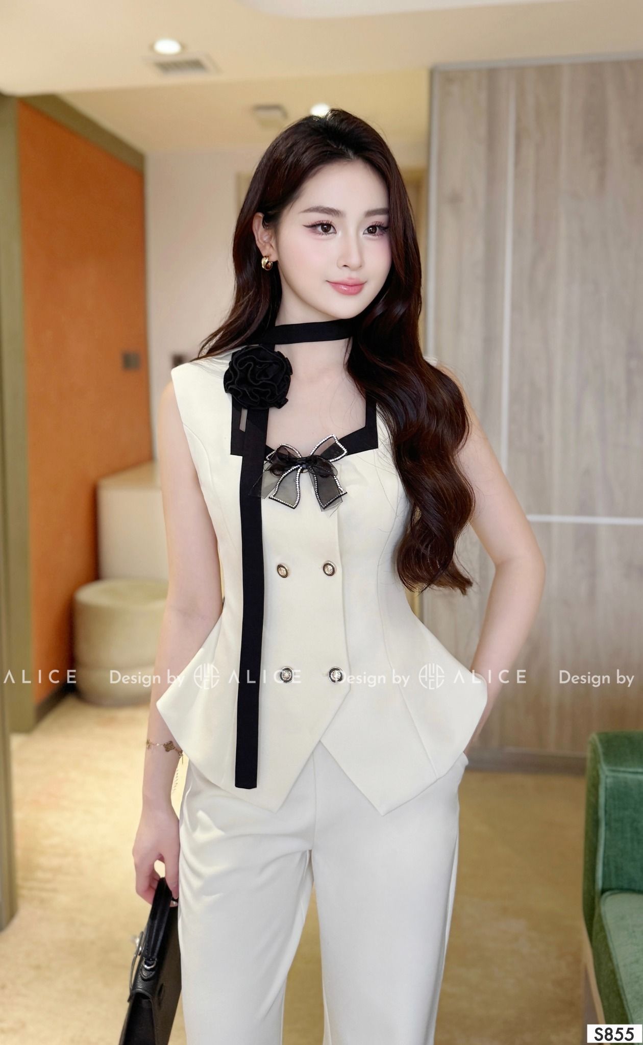  Set Quần Áo Chất Chéo Hàn S855 