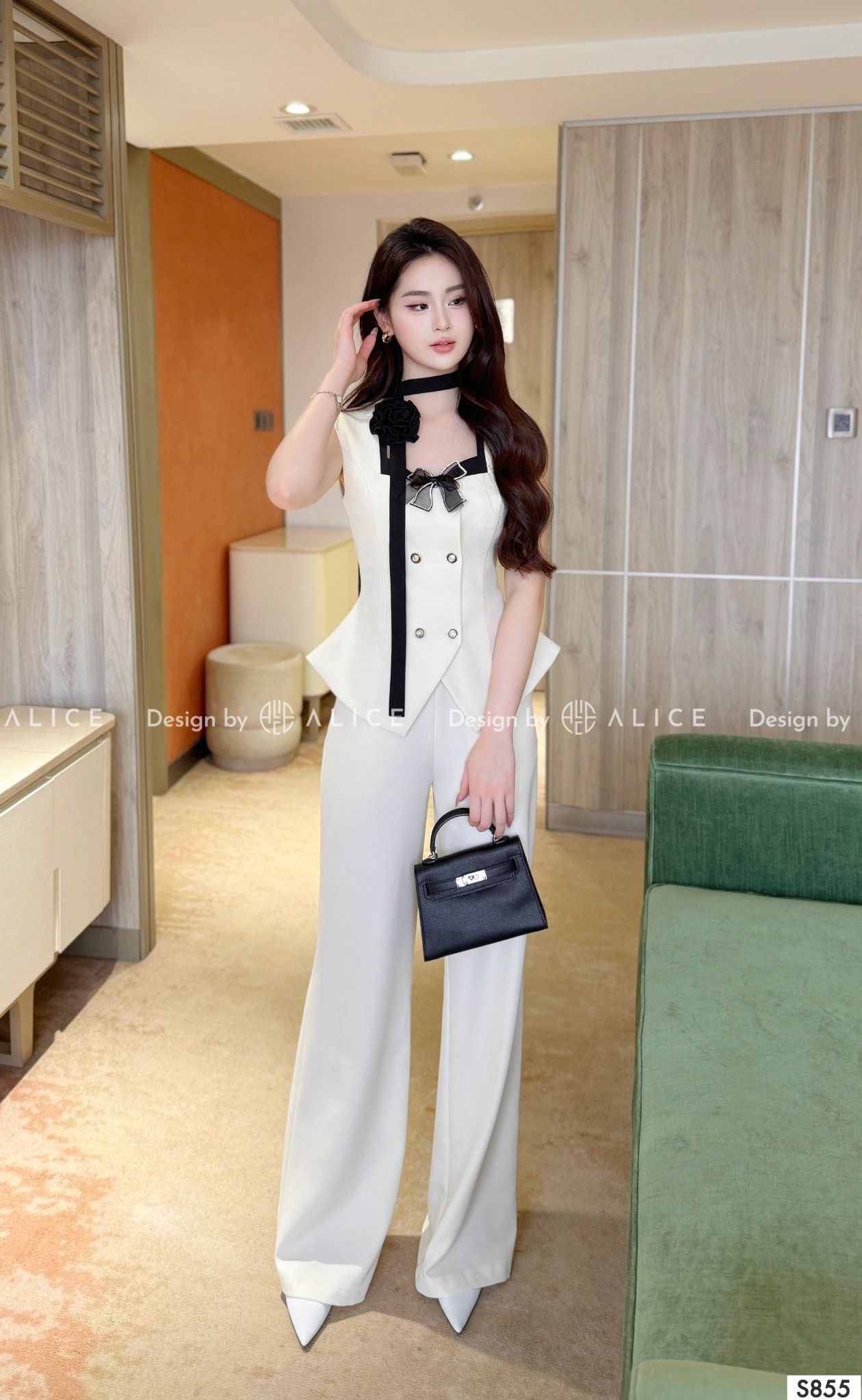  Set Quần Áo Chất Chéo Hàn S855 