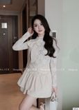  Set Váy Áo Chất Ren Lót Lưới S826 