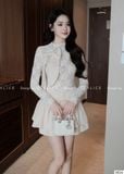  Set Váy Áo Chất Ren Lót Lưới S826 