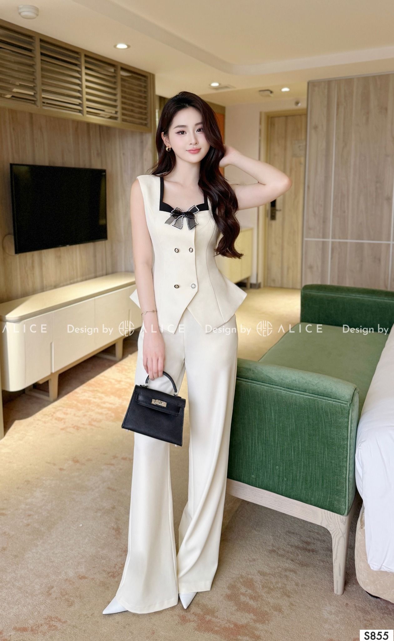  Set Quần Áo Chất Chéo Hàn S855 