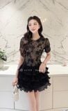  Váy Chất Ren Cao Cấp Phối Tơ Dập Li V1349 