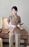  Set Vest Lửng Nâu Cà Phê S868 