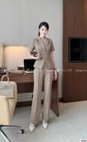  Set Vest Lửng Nâu Cà Phê S868 