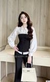  Set Áo Quần Chất Chéo Rubi Cao Cấp Phối Thô Hàn S876 