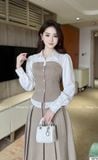  Set Áo Quần Chất Xước Nhật Lót Lụa, Tay Áo Phối Tằm Hàn S878 