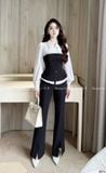  Set Áo Quần Chất Chéo Rubi Cao Cấp Phối Thô Hàn S876 