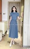  Set Váy Áo Chất Chéo Hàn Đính Đá S872 