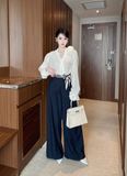  Set Áo Chất Tơ Quần Bò Kèm Khăn Lụa S875 