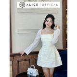  Váy Tiểu Thư Đính Kim Sa V1150 