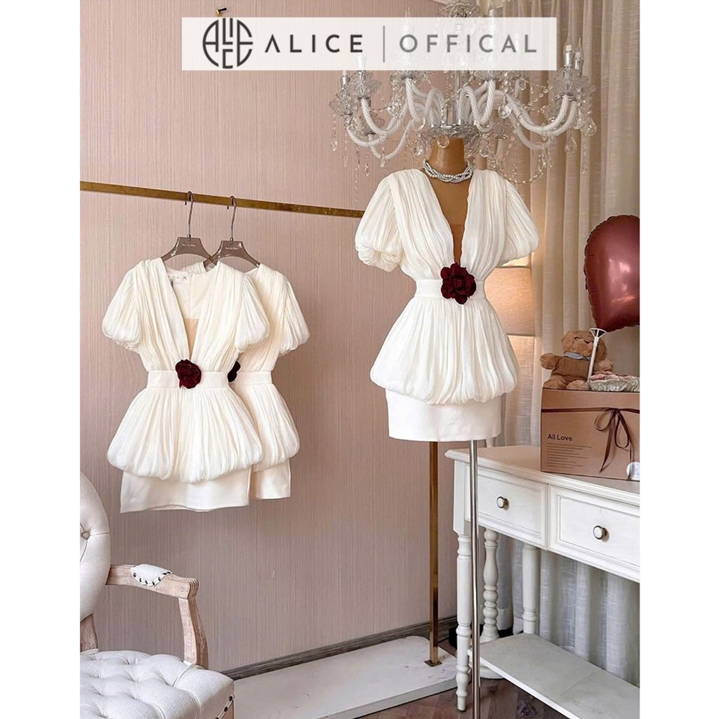  Set Váy Áo Chất Tơ Organza S828 