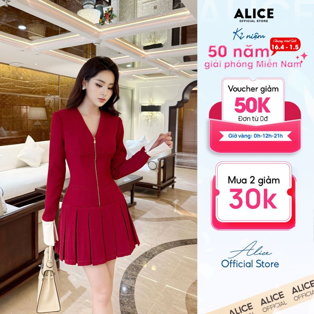  Váy Chất Chéo Rubi Cao Cấp V1322 
