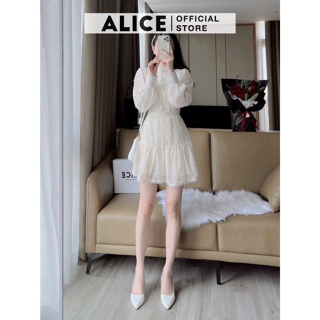  Váy Voan Tiểu Thư Cổ Tàu V784 