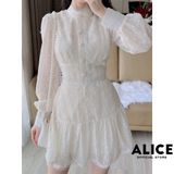  Váy Voan Tiểu Thư Cổ Tàu V784 