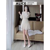  Váy Voan Tiểu Thư Cổ Tàu V784 