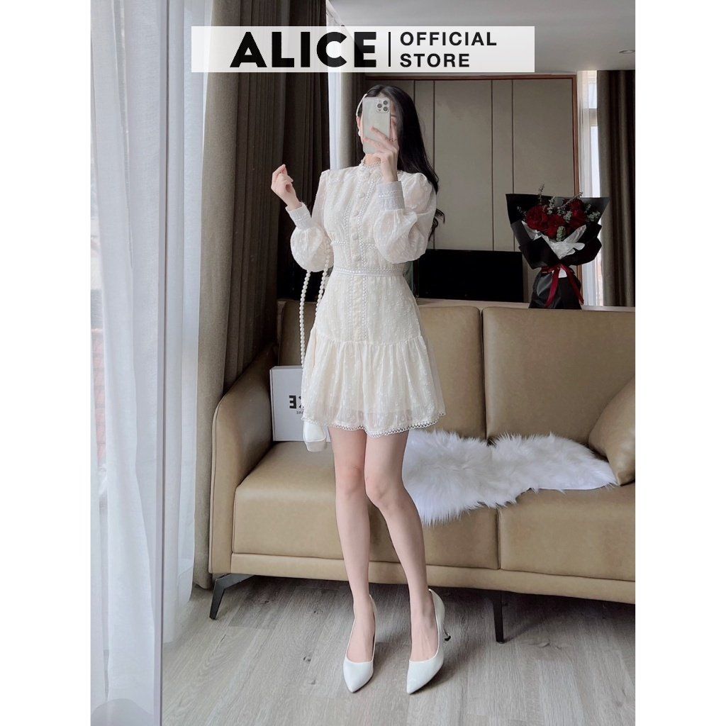  Váy Voan Tiểu Thư Cổ Tàu V784 