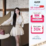  Set Áo Tơ Cổ V Đáp Chéo S682 