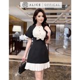  Váy Tiểu Thư Chéo Rubi Lót Lụa V1301 