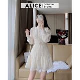  Váy Voan Tiểu Thư Cổ Tàu V784 