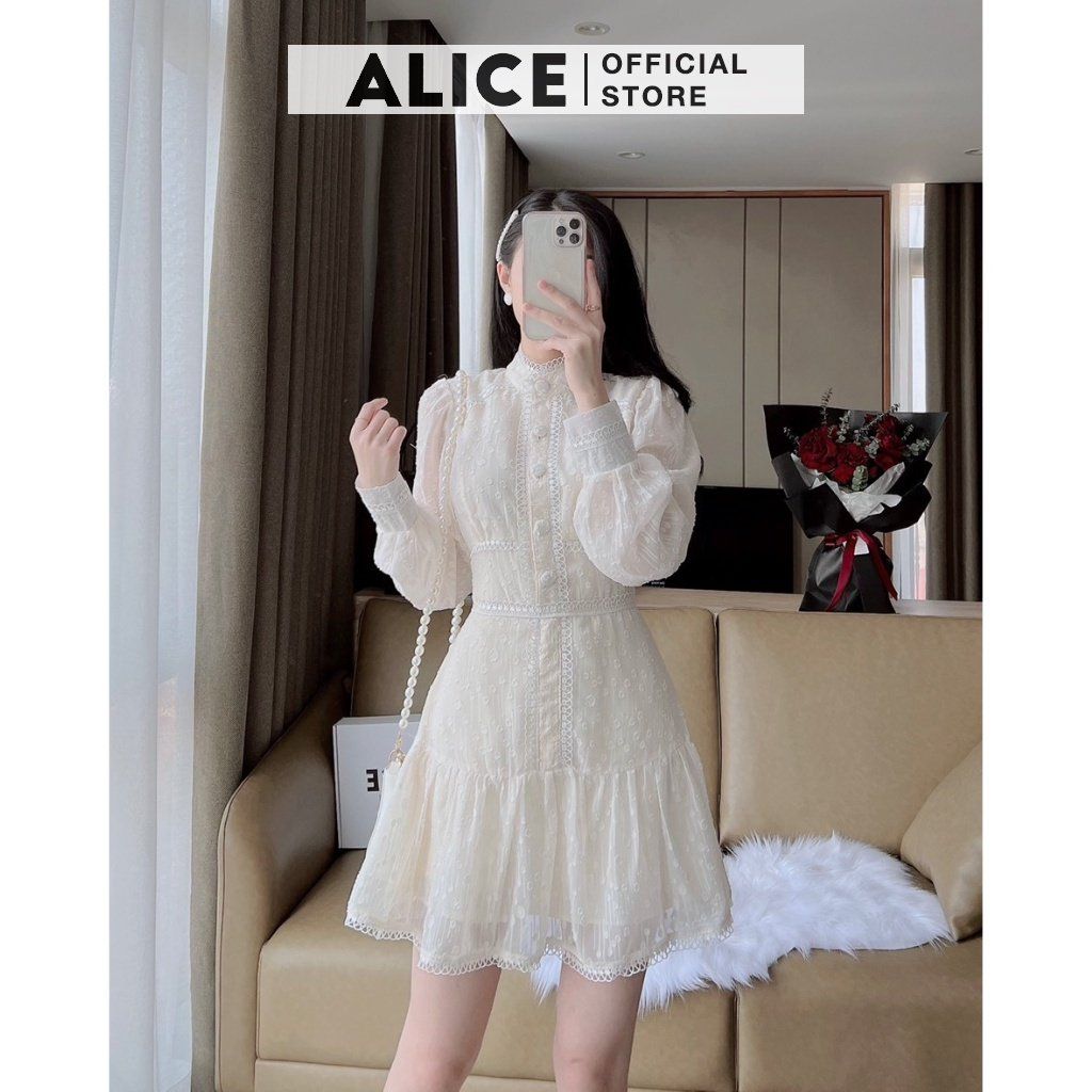  Váy Voan Tiểu Thư Cổ Tàu V784 