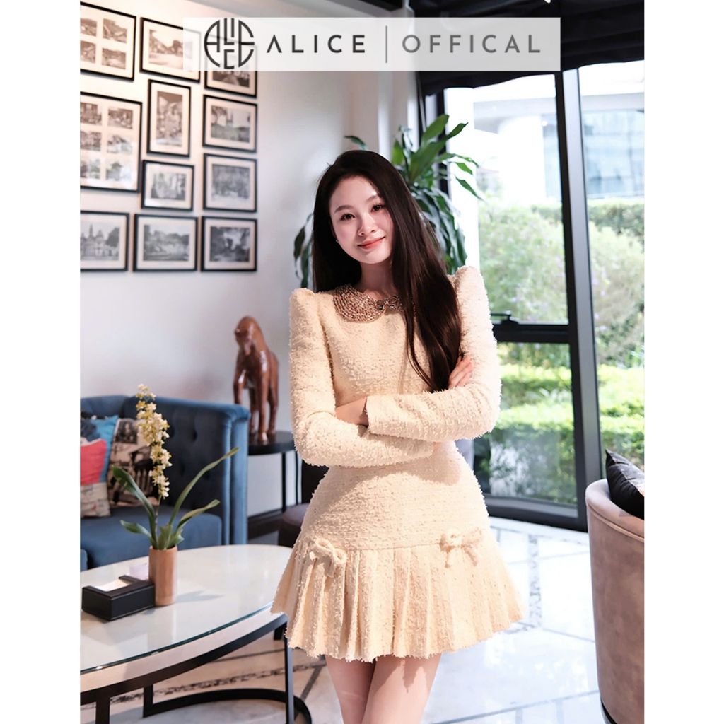  Váy Dạ Tweet Cao Cấp V1292 