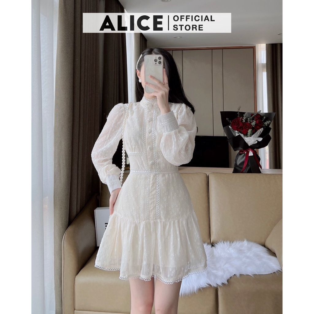  Váy Voan Tiểu Thư Cổ Tàu V784 