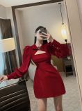  Váy Chất Nhung Lót Lụa V965 