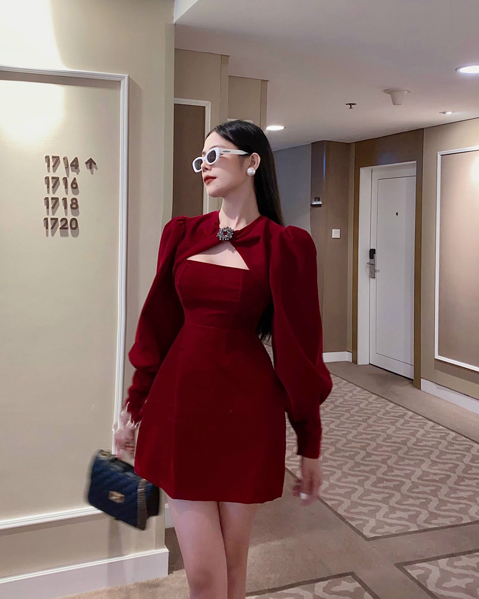  Váy Chất Nhung Lót Lụa V965 