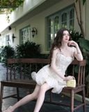  Set Váy Ren Hoa 2 Dây S839 