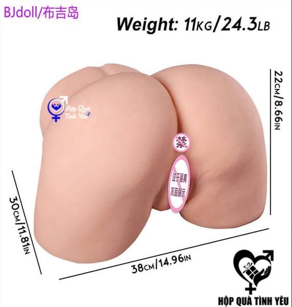  Âm đạo giả mông Silicon cao cấp nguyên khối giống thật 11kg 