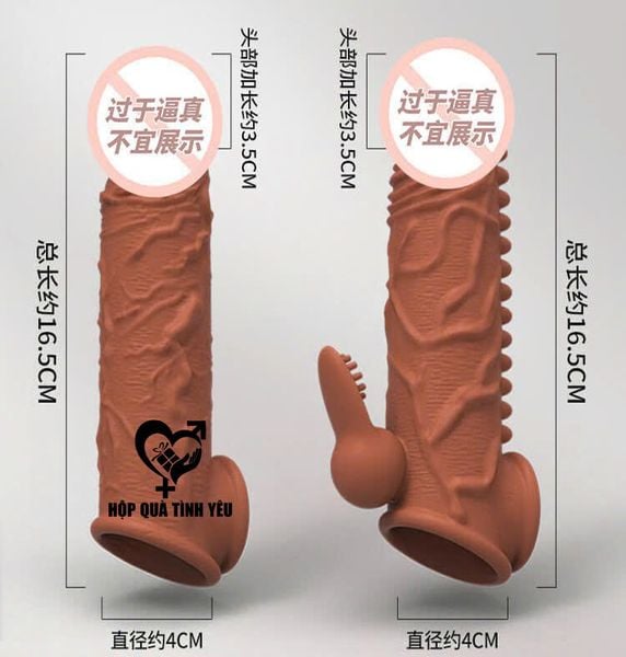  Bao cao su đôn dên dương vật có rung tăng kích thước cho nam 