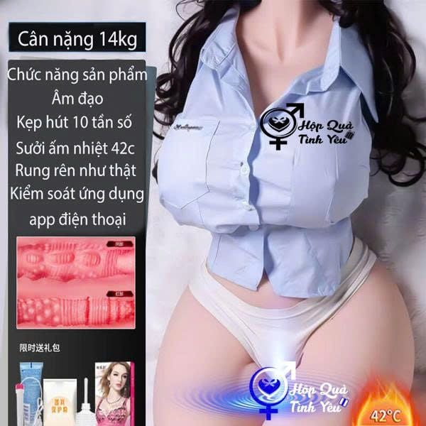  Búp bê tình dục âm đạo co bóp kẹp hút rung 10 chế độ 14kg 