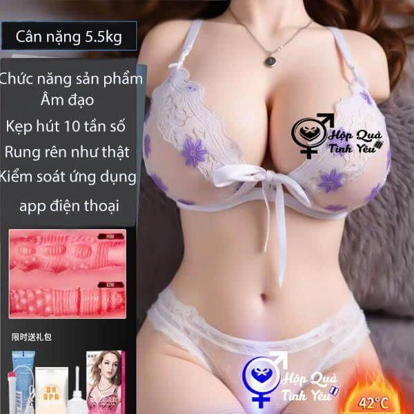  Búp bê tình dục âm đạo co bóp kẹp hút rung 10 chế độ 5,5kg 