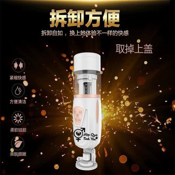  Máy bú mút gắn tường tự động rung xoay thụt 10 chế độ 