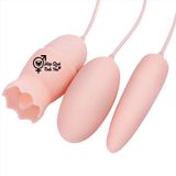  Máy rung 3 đầu massage lưỡi liếm âm đạo 12 chế độ 